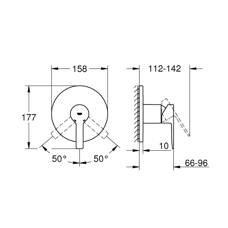 Grohe Lineare Shower Mixer Trim 24063