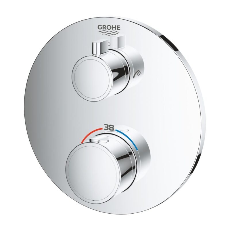 Grohe Grohtherm Thermostatic Bath Tub Mixer 2 Outlets 24077