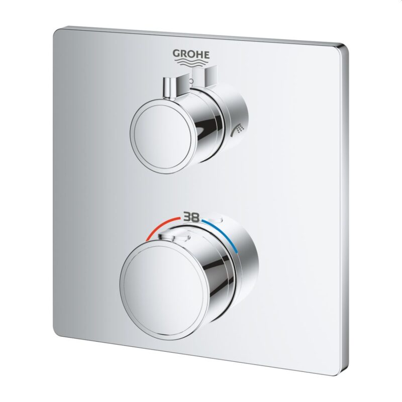 Grohe Grohtherm Thermostatic Bath Tub Mixer 2 Outlets 24080