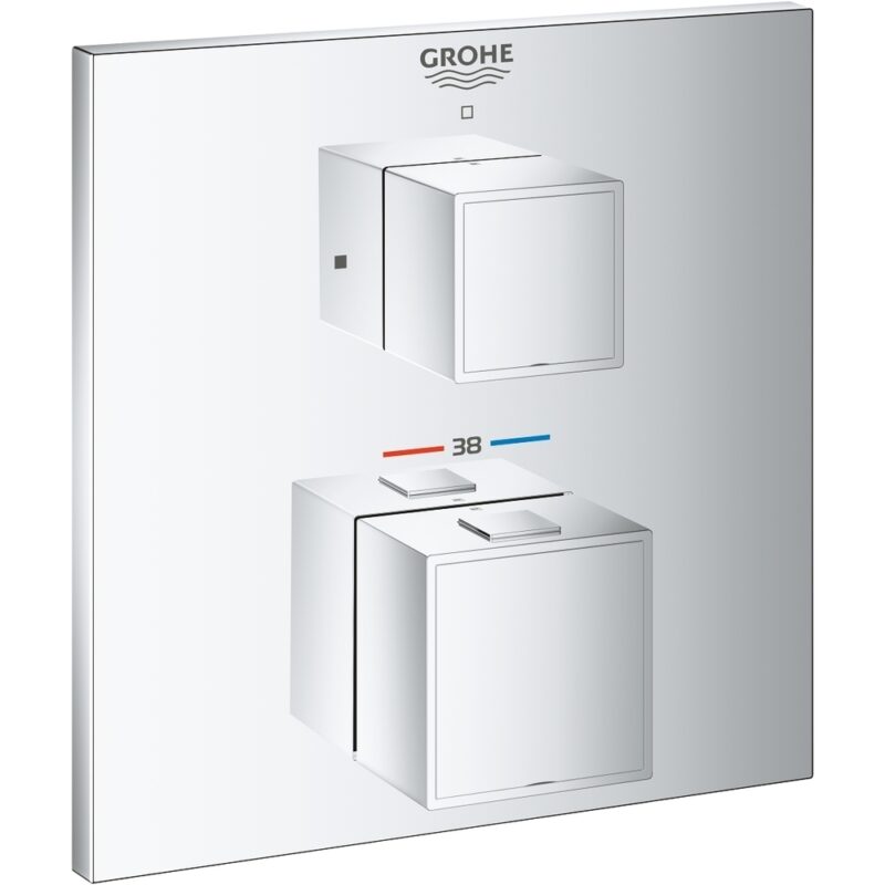 Grohe Grohtherm Cube Thermostatic Mixer Trim for 1 Outlet 24153 Grohe Grohtherm Cube Thermostatic Mixer Trim for 1 Outlet 24153