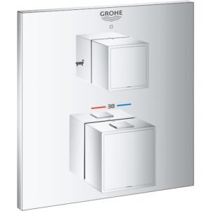 Grohe Grohtherm Cube Thermostatic Bath Tub Mixer Trim for 2 Outlets 24155