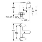 Grohe Eurosmart Cosmopolitan Bath/Shower Mixer 1/2" 25129