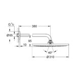 Grohe Rainshower Cosmopolitan 310 Shower Set 26066 Hard Graphite