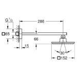 Grohe Euphoria Cube 150 Head Shower Set 286mm 26073