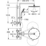 Grohe Euphoria 310 Shower System 26075 Brushed Hard Graphite