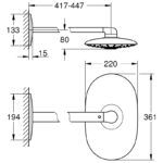 Grohe Rainshower 360 Duo Head Shower Set 26254 Moon White