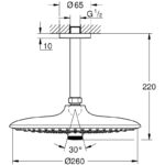 Grohe Euphoria 260 Ceiling Head Shower Set 26461