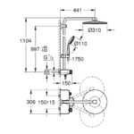 Grohe Euphoria SmartControl 310 Thermostatic Shower System 26507