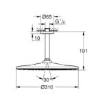 Grohe Rainshower Mono 310 Head Shower Set Ceiling 26559