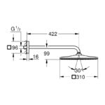 Grohe Rainshower Mono 310 Cube Head Shower Set 26563