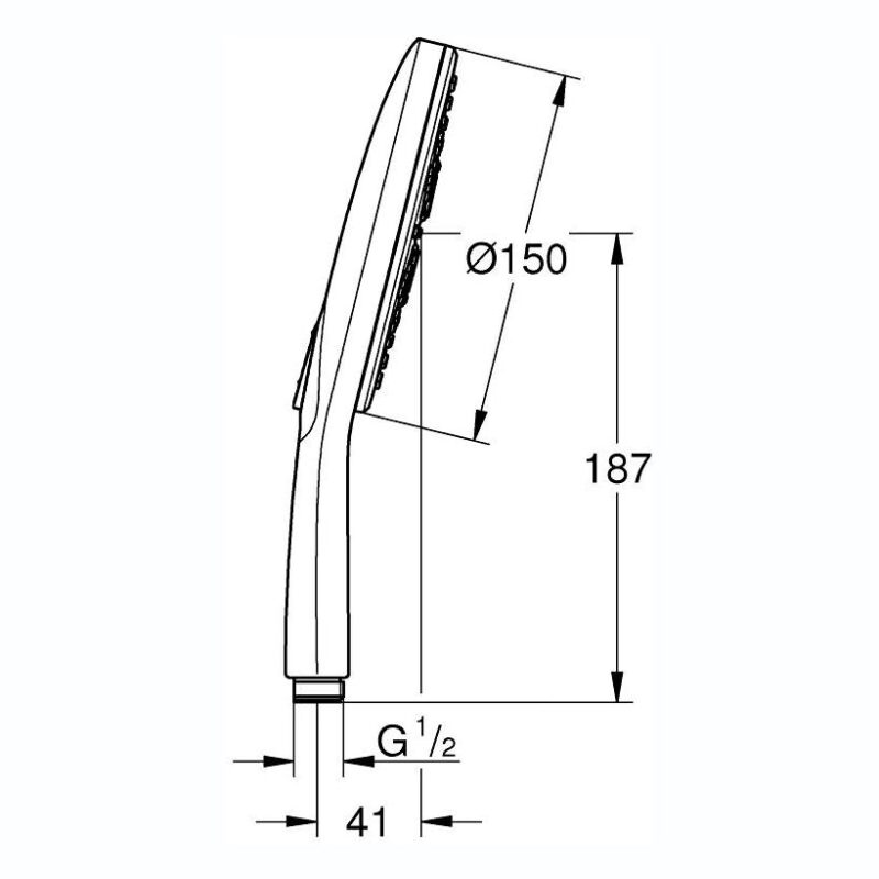 Grohe Rainshower Smartactive 150 Hand Shower 3 Sprays 26590