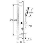 Grohe Rainshower Smartactive 150 Shower Rail Set 26591