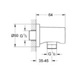 Grohe Rainshower Shower Outlet Elbow 1/2" 27057