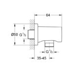 Grohe Rainshower Outlet Elbow 27057 Brushed Sunset