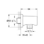 Grohe Rainshower Shower Outlet Elbow 27057 Brushed Cool Sunrise