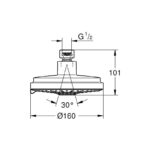 Grohe Rainshower Cosmopolitan 160 Head Shower 4 Sprays 27134