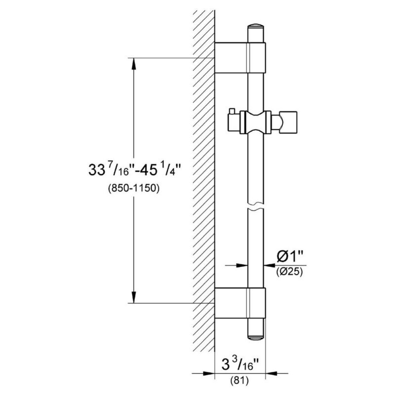 Grohe Rainshower Shower Rail 1150mm 27136