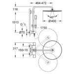 Grohe Rainshower 400 Thermostatic Wall Shower System 27174