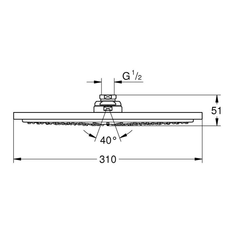 Grohe Head Shower 1 Spray 27478