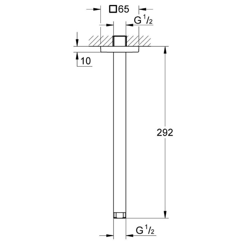 Grohe Rainshower Shower Ceiling Arm 292mm 27484