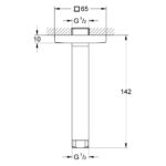Grohe Rainshower Shower Ceiling Arm 151mm 27485