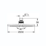 Grohe Tempesta Cosmopolitan 200 Head Shower 1 Spray 27541