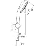 Grohe Tempesta Cosmopolitan 100 Shower Set 3 Sprays 27584 Chrome