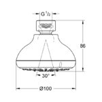 Grohe Tempesta 100 Head Shower 4 Sprays 27606 Chrome