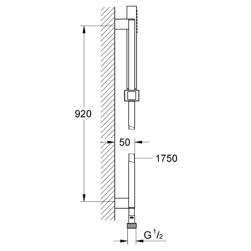 Grohe Euphoria Cube Stick Shower Rail Set 1 Spray 27700