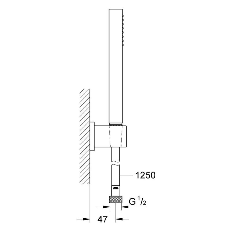 Grohe Euphoria Cube Stick Wall Holder Shower Set 1 Spray 27702