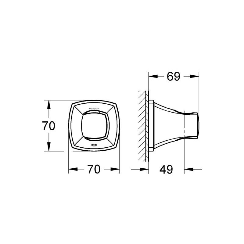 Grohe Grandera Wall Hand Shower Holder 27969 Chrome 27969000