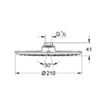 Grohe Rainshower Cosmopolitan 210  Head Shower 1 Spray 28368