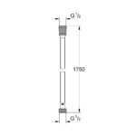 Grohe Shower Hose 1750mm 28388 Hard Graphite