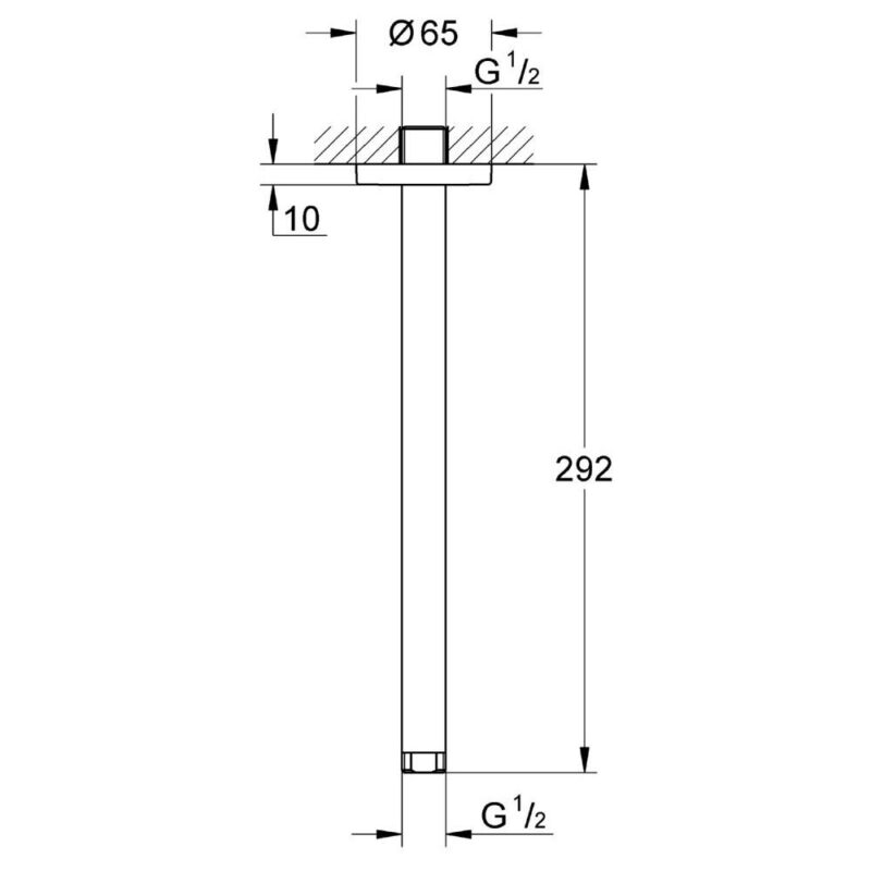 Grohe Ondus Shower Ceiling Arm 292mm 28497