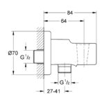 Grohe Relexa Shower Outlet Elbow 1/2" 28628