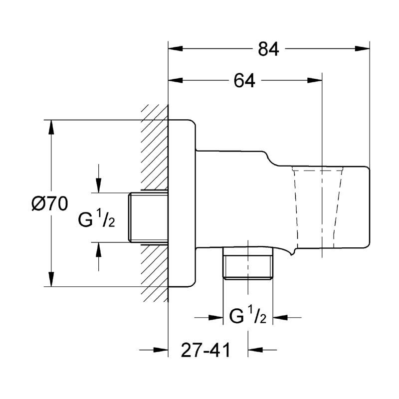 Grohe Relexa Shower Outlet Elbow 1/2" 28628 28628000