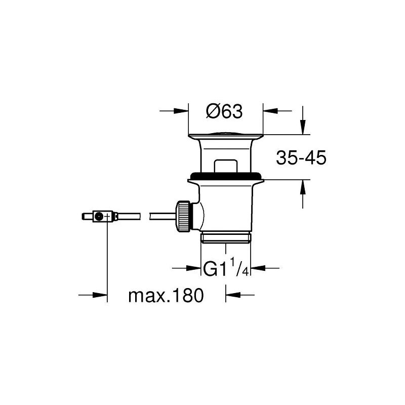 Grohe Pop-Up Basin/Bidet Waste Set 1 1/4" 28910
