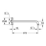 Grohe Ondus Shower Arm 378mm 28982