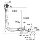 Grohe Talentofill Inlet-, Pop-Up & Waste-System Normal 28990