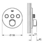 Grohe Smartcontrol Concealed Mixer with 3 Valves 29146