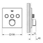 Grohe Smartcontrol Concealed Mixer with 3 Valves 29149