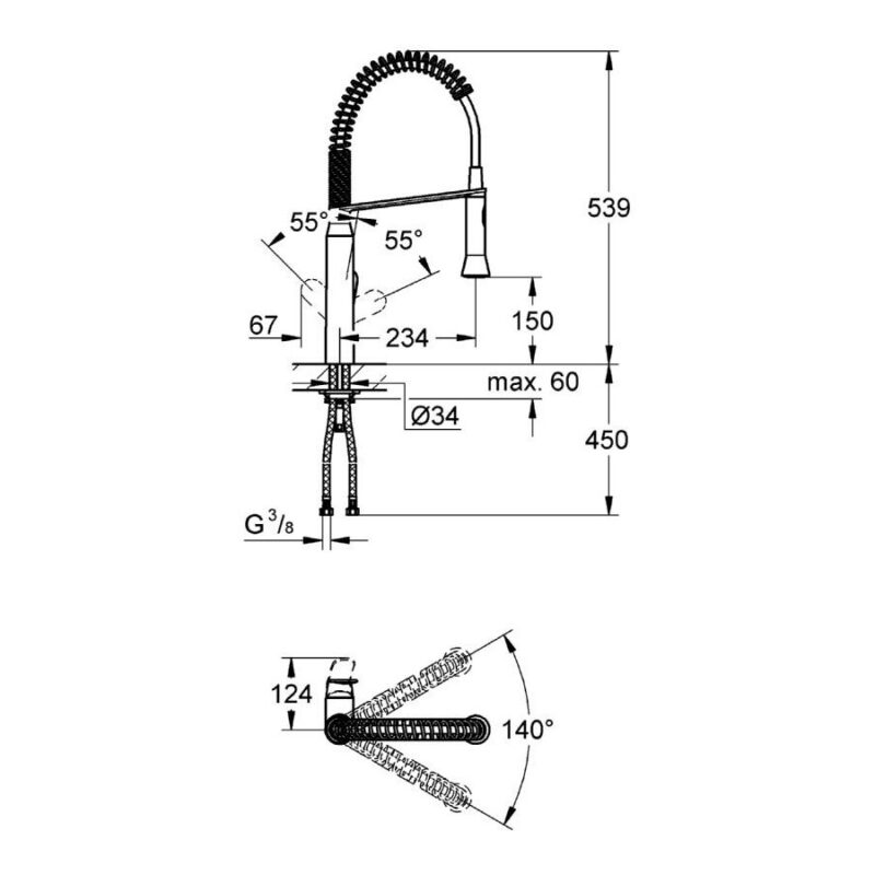 Grohe K7 Single-Lever Mono Sink Mixer 1/2" 31379 Chrome