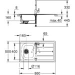 Grohe Bau Kitchen Sink & Tap Bundle 31562