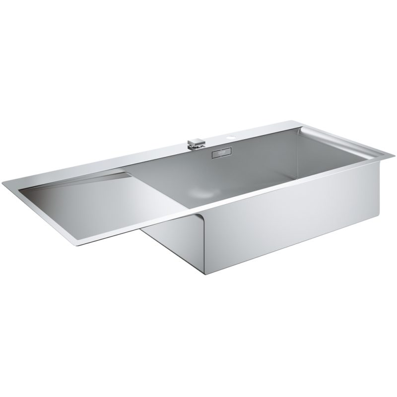 Grohe K1000 1 Bowl Stainless Steel Sink with Drainer Right 31582