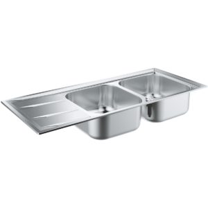 Grohe K400 Stainless Steel Sink with Drainer 2 Bowls 31587