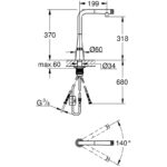 Grohe Zedra SmartControl Sink Mixer with Pull Out 31593