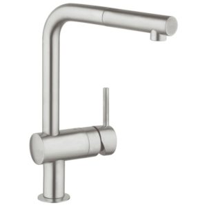 Grohe Minta Sink Mixer with Pull Out Spout 1/2" 32168 Supersteel