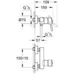 Grohe Concetto Single-Lever Wall Mounted Shower Mixer 1/2" 32210