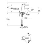 Grohe Concetto Basin Mixer Smooth Body 1/2" Small 32240