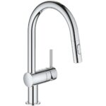 Grohe Minta Sink Mixer C-Spout with Pull Out Spray 32321